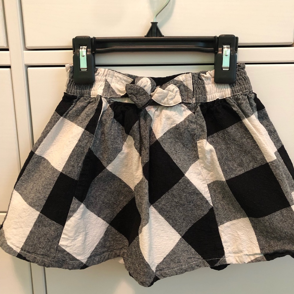 Tea Collection Black and White Plaid Skirt